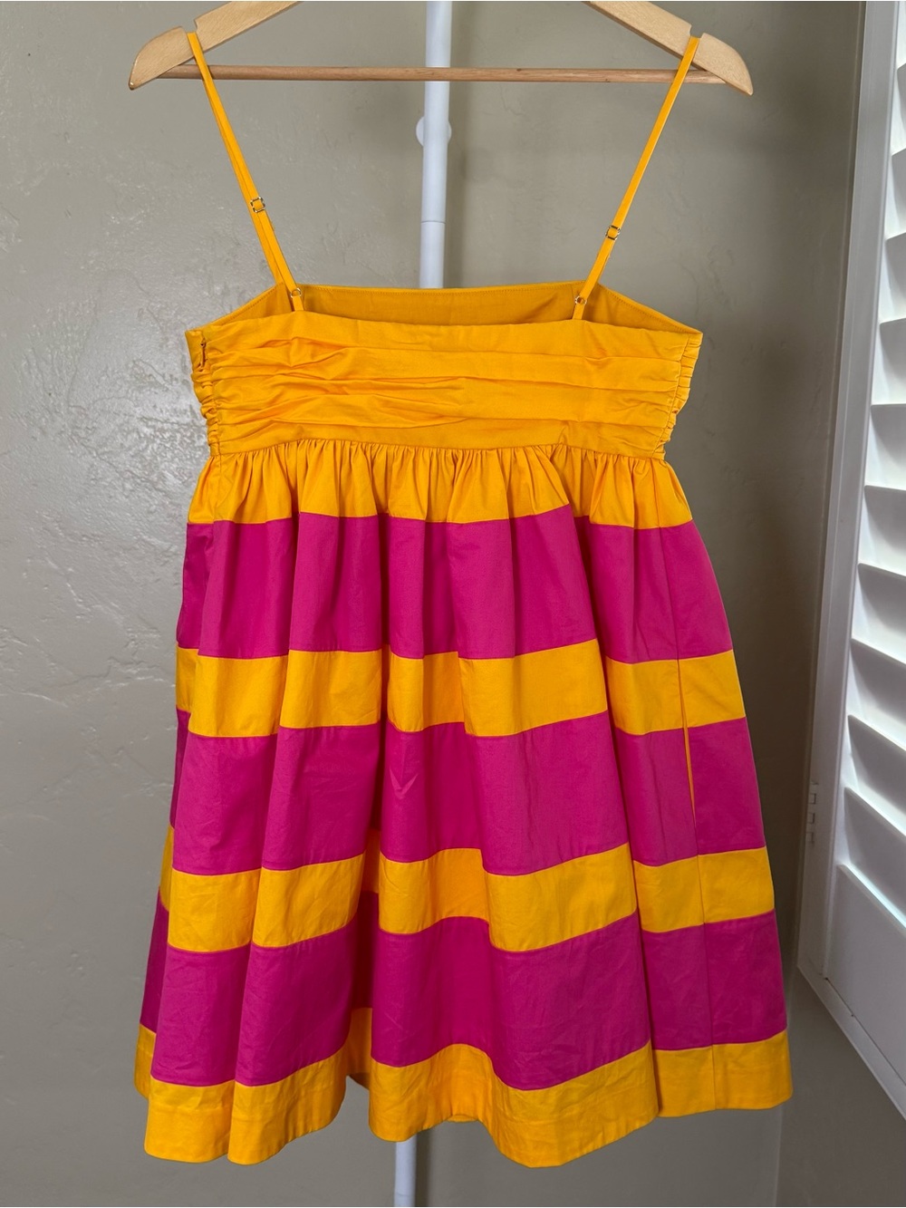 AMUR Aslin Colorblock Dress Size 4 Fuchsia Pink Marigold Mini NWT Sample - Picture 7 of 12